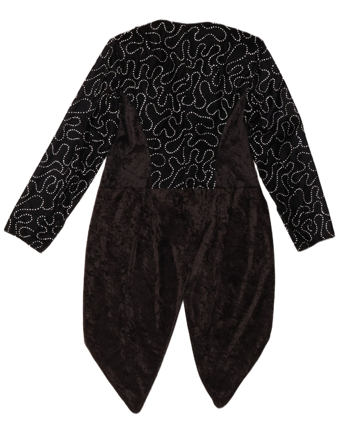 VINTAGE Γυναικείο Abstract Pattern Φρακ Μπουφάν Blazer IT 42 Μεσαίο Μαύρο