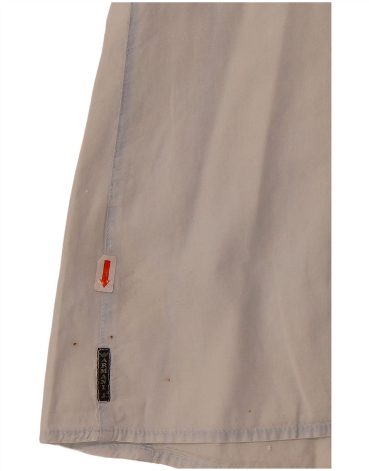 Armani Jeans Γυναικείο αμάνικο πουκάμισο UK 14 μεγάλο μπλε βαμβακερό