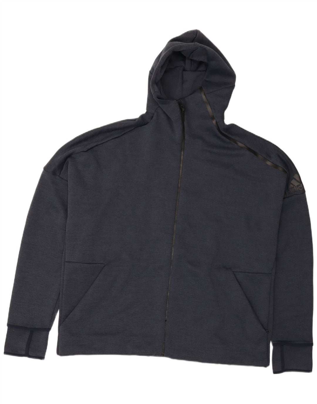 Ανδρικό πουλόβερ με κουκούλα με φερμουάρ Adidas 2XL Navy Blue Polyester