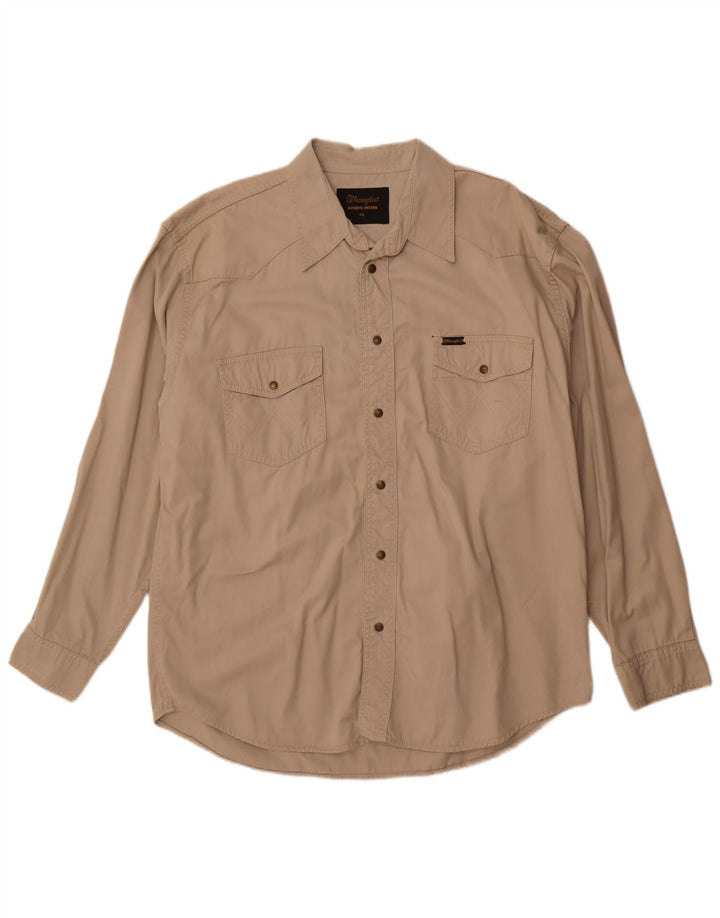 Ανδρικό πουκάμισο Wrangler 2XL Μπεζ βαμβακερό