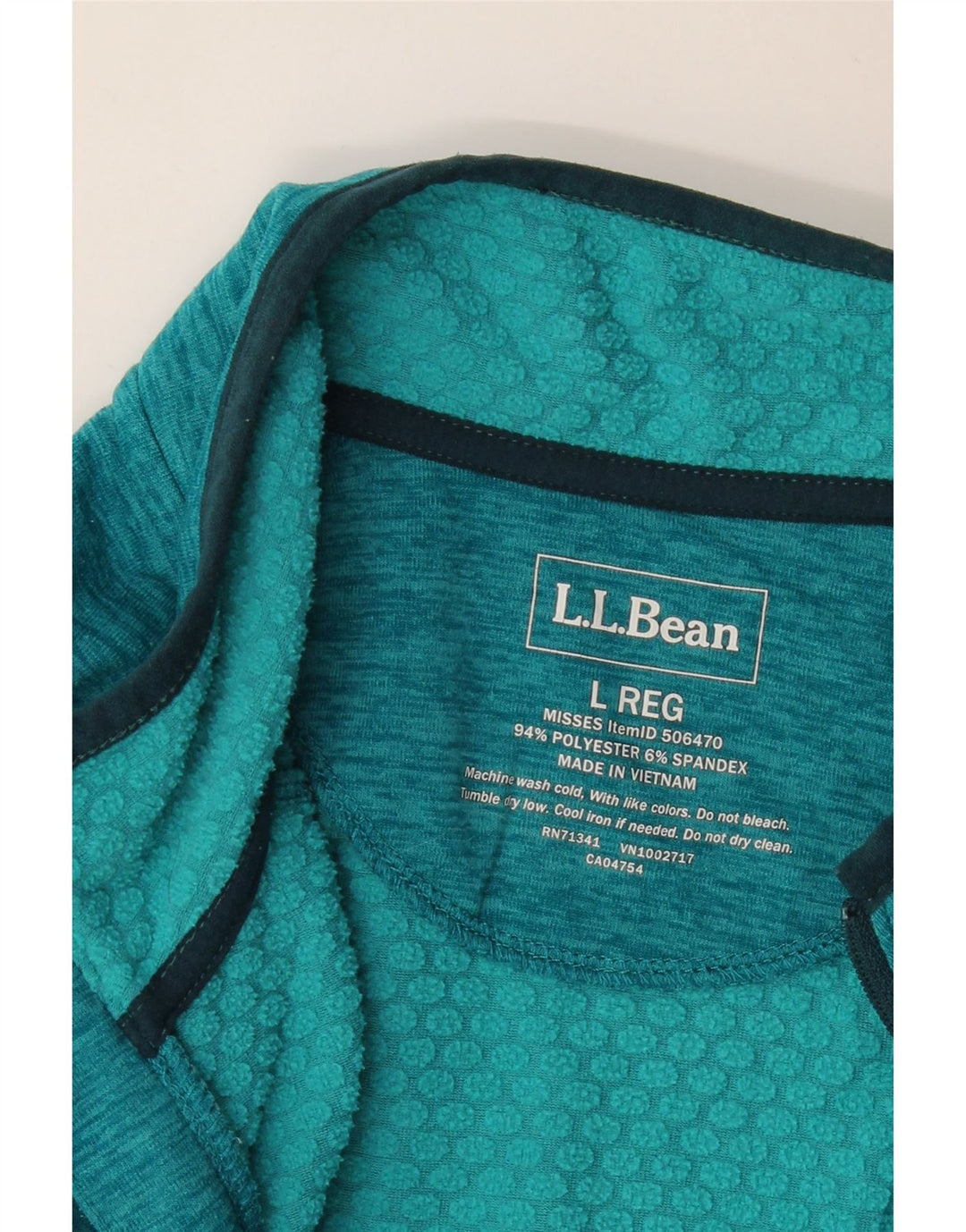 Γυναικεία φόρμα πουλόβερ με φερμουάρ L.L.Bean Top UK 16 Large Green Polyester