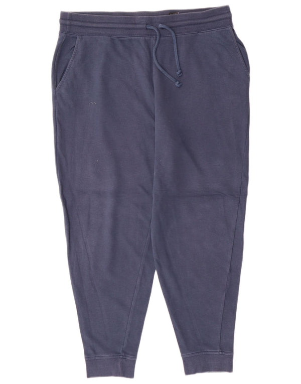 Marks & Spencer Womens Tracksuit Trousers Joggers UK 16 Large Navy Blue
