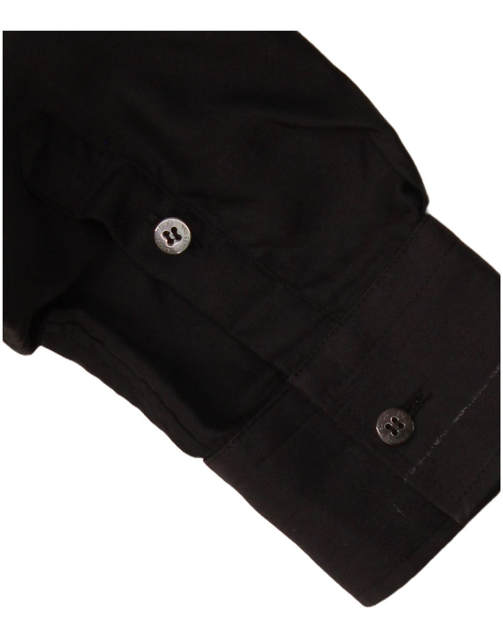 DOLCE & GABBANA Ανδρικό πουκάμισο IT 48 Μεσαίο μαύρο βαμβακερό