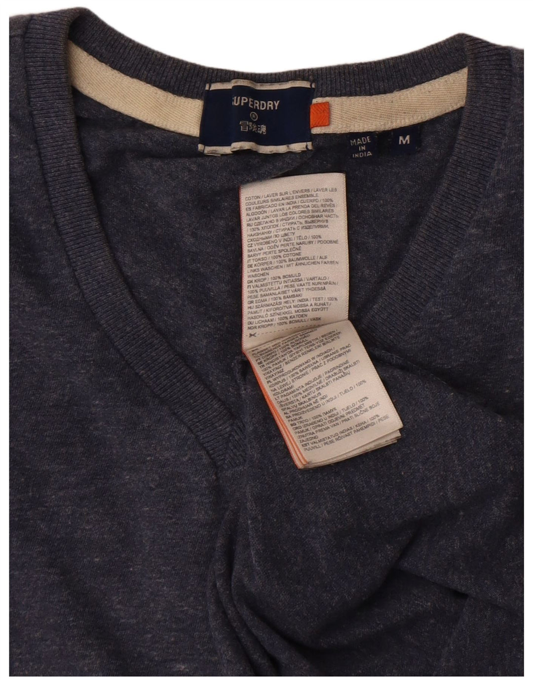 Ανδρικό T-Shirt Superdry Τοπ μεσαίου μπλε βαμβακερό