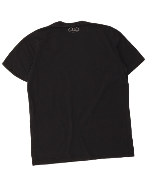 Under Armour Mens Heat Gear Graphic T-Shirt Top Large Μαύρο