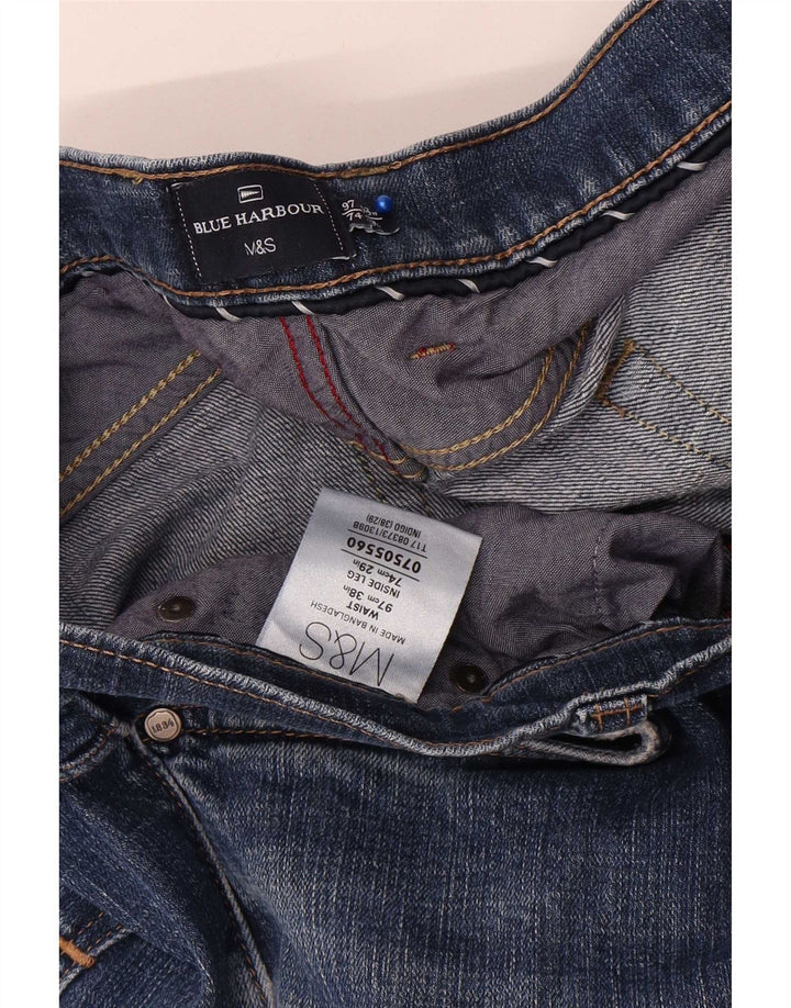 Marks & Spencer Ανδρικό Τζιν Μπλε Harbor Straight W38 L29 Μπλε βαμβακερό