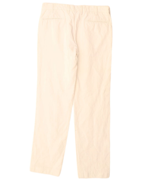 MASSIMO DUTTI Ανδρικό ίσιο παντελόνι EU 42 Large W32 L32 Off White