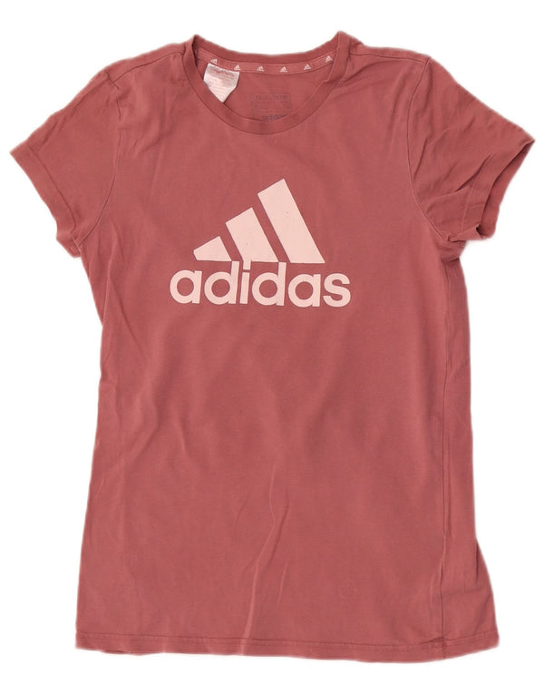 Adidas Graphic T-Shirt Top 14-15 Years Pink Cotton