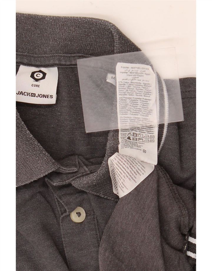 Ανδρικό μπλουζάκι πόλο Jack & Jones, βαμβακερό μεσαίο γκρι