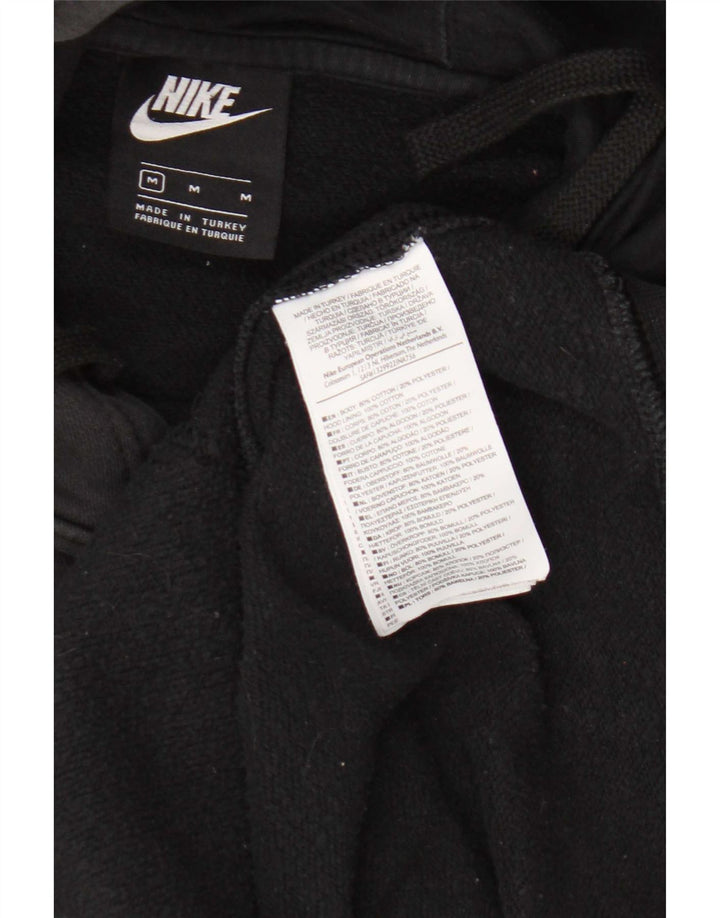 Ανδρικό γραφικό κουκούλα Nike, μεσαίο μαύρο βαμβακερό