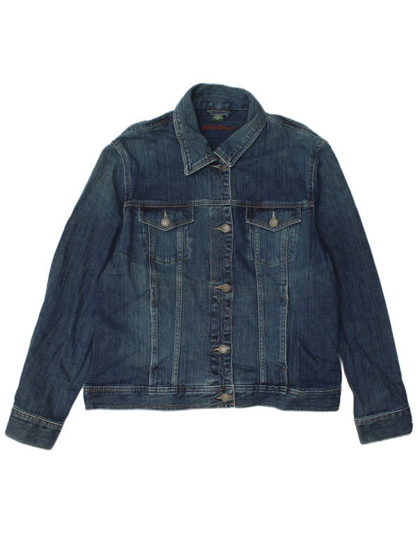 Eddie Bauer Γυναικείο Τζιν Μπουφάν UK 18 XL Navy Blue Cotton