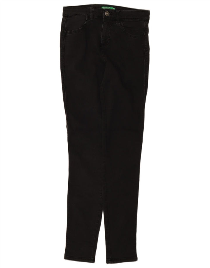 Benetton Γυναικείο Slim Jeans W26 L29 Μαύρο βαμβακερό