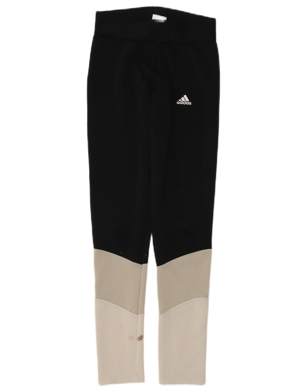 Adidas Γυναικεία Κολάν UK 4/6 XS Μαύρο Colourblock Πολυεστέρας