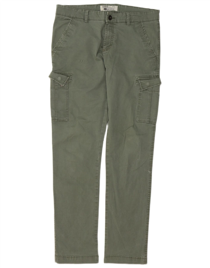 OVS Ανδρικό Slim Cargo Παντελόνι IT 48 Medium W34 L33 Πράσινο Βαμβακερό
