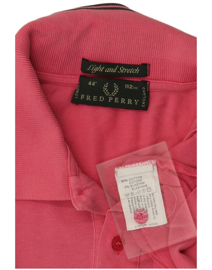 Fred Perry Ανδρικό Πόλο Μπλουζάκι Μεσαίο Ροζ Βαμβακερό