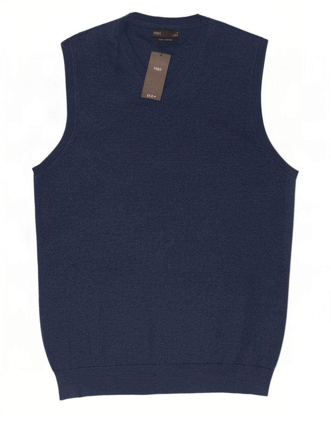 Marks & Spencer Ανδρικό γιλέκο Tank Top Large Navy Blue Cotton