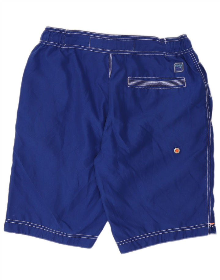 Ανδρικό γραφικό σορτς κολύμβησης Superdry με μεσαίο μπλε πολυεστέρα