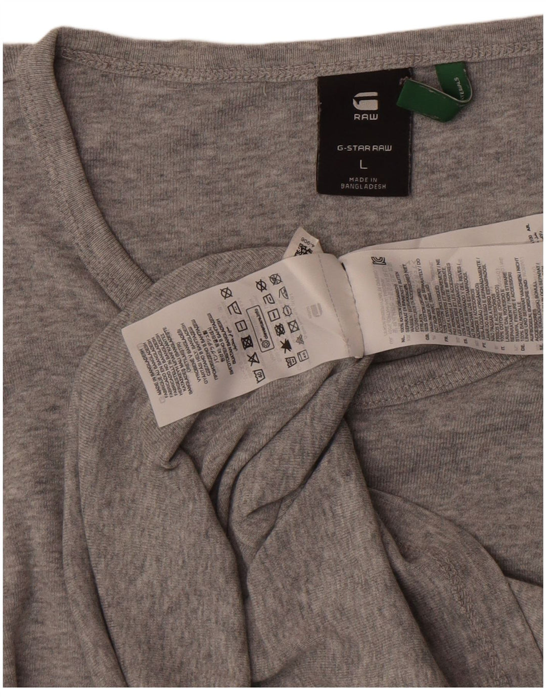 G-Star Γυναικείο T-Shirt Top UK 16 μεγάλο γκρι βαμβακερό