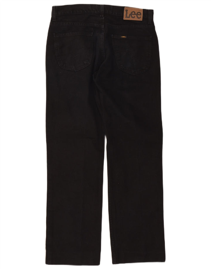Lee Mens Straight Jeans W33 L30 Μαύρο βαμβακερό