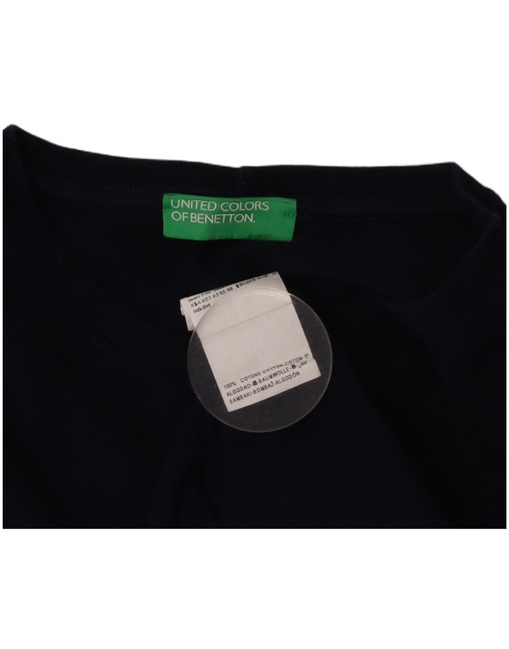 Benetton Ανδρικό T-Shirt Top Large Navy Blue από βαμβάκι