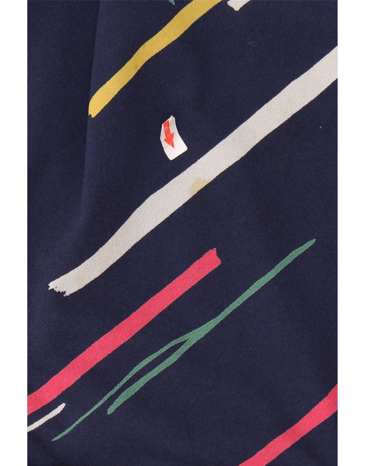 Vintage Γυναικείο Φόρεμα A-Line IT 42 Medium Navy Blue ριγέ πολυεστέρας