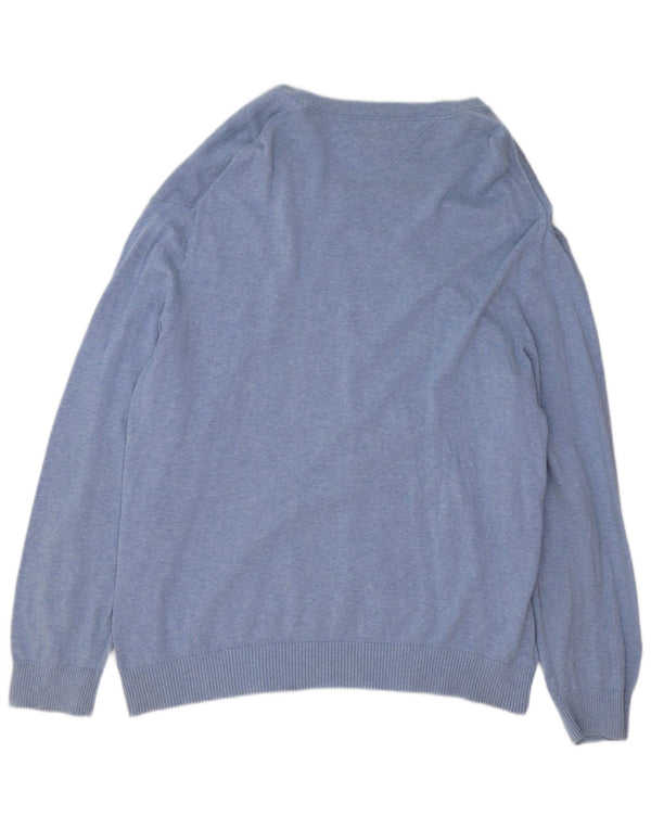 Ανδρικό πουλόβερ Tommy Hilfiger με V λαιμόκοψη 2XL Μπλε