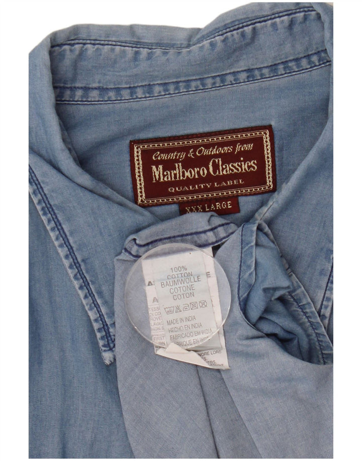 Ανδρικό πουκάμισο Marlboro Classics 3XL Μπλε βαμβακερό