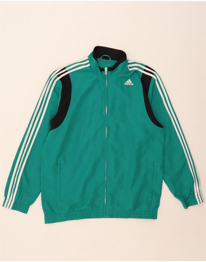Ανδρική φόρμα Adidas Climalite Top Jacket Large Turquoie Colourblock