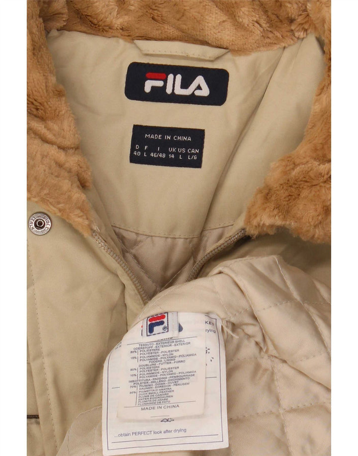 Fila Γυναικείο παλτό UK 14 Large Beige Polyester
