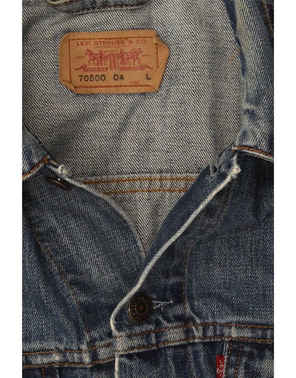 Levi's Γυναικείο Τζιν Μπουφάν UK 14 Μεγάλο Μπλε Βαμβακερό