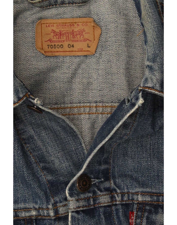 Levi's Γυναικείο Τζιν Μπουφάν UK 14 Μεγάλο Μπλε Βαμβακερό
