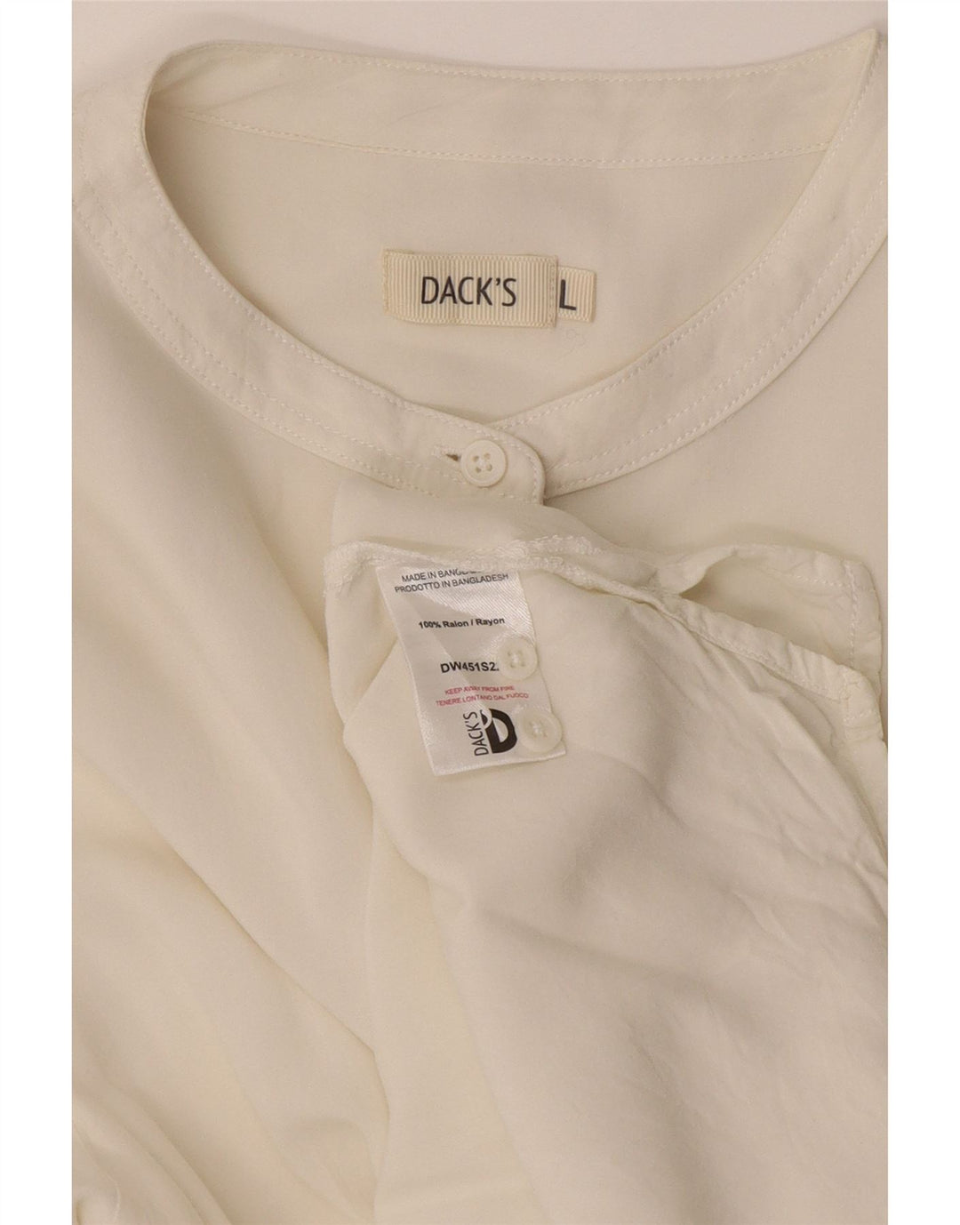 Γυναικείο πουλόβερ Longline Dack's UK 16 Large Off White Rayon