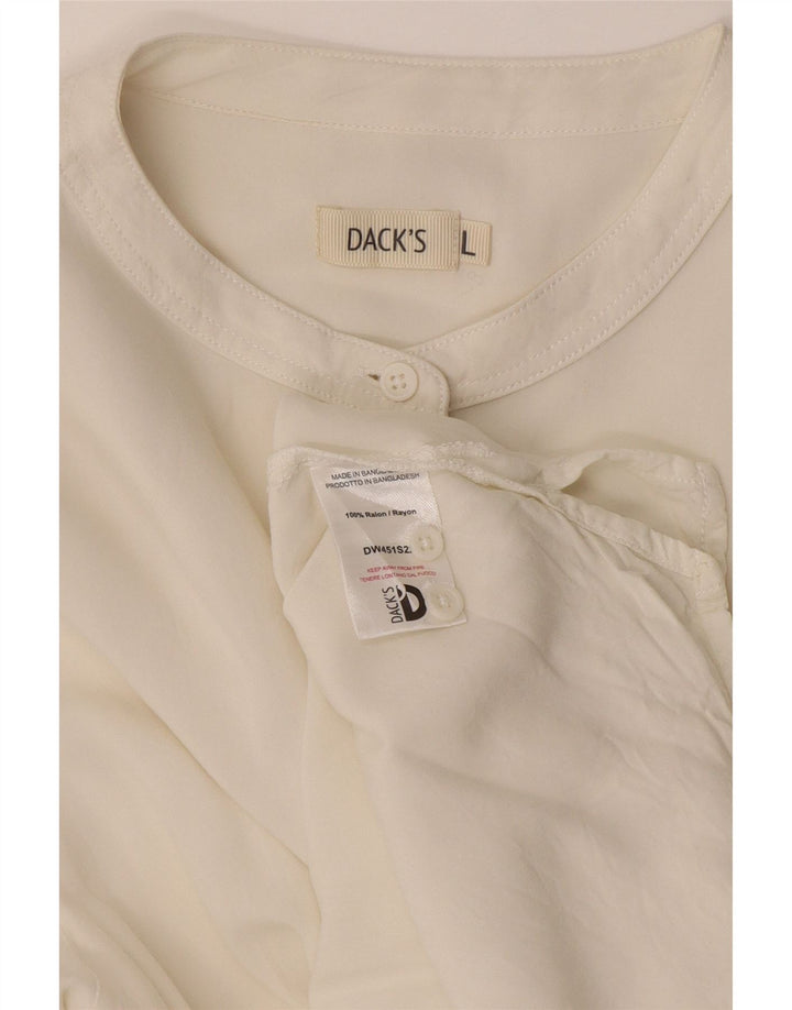 Γυναικείο πουλόβερ Longline Dack's UK 16 Large Off White Rayon