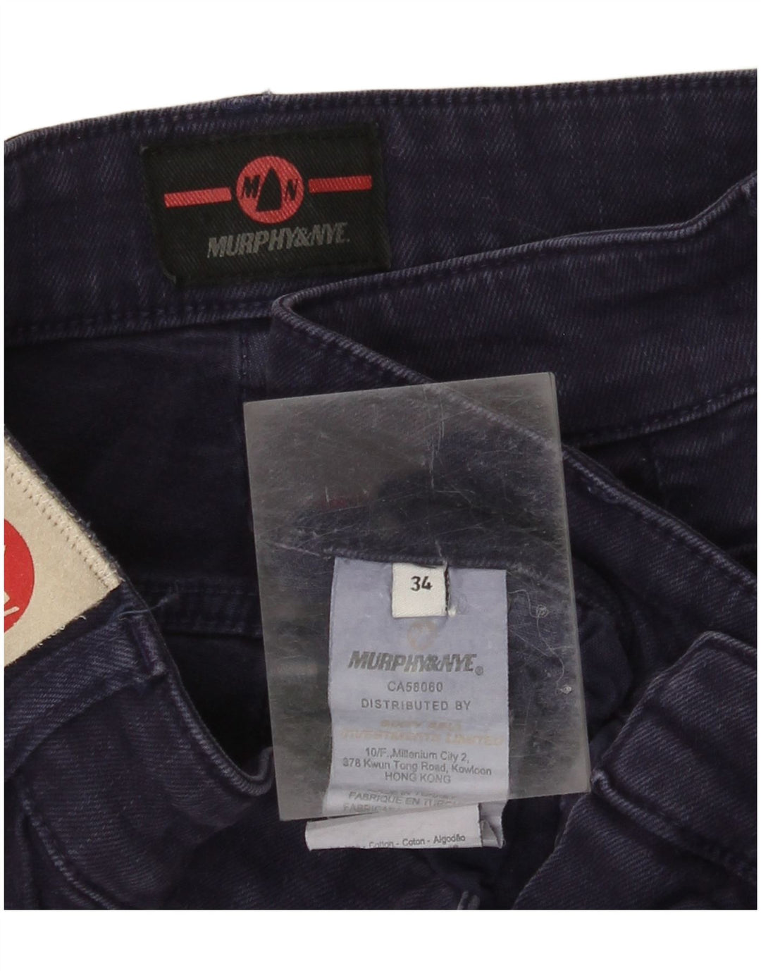 MURPHY & NYE Ανδρικό Slim Jeans W34 L34 Navy Blue Cotton