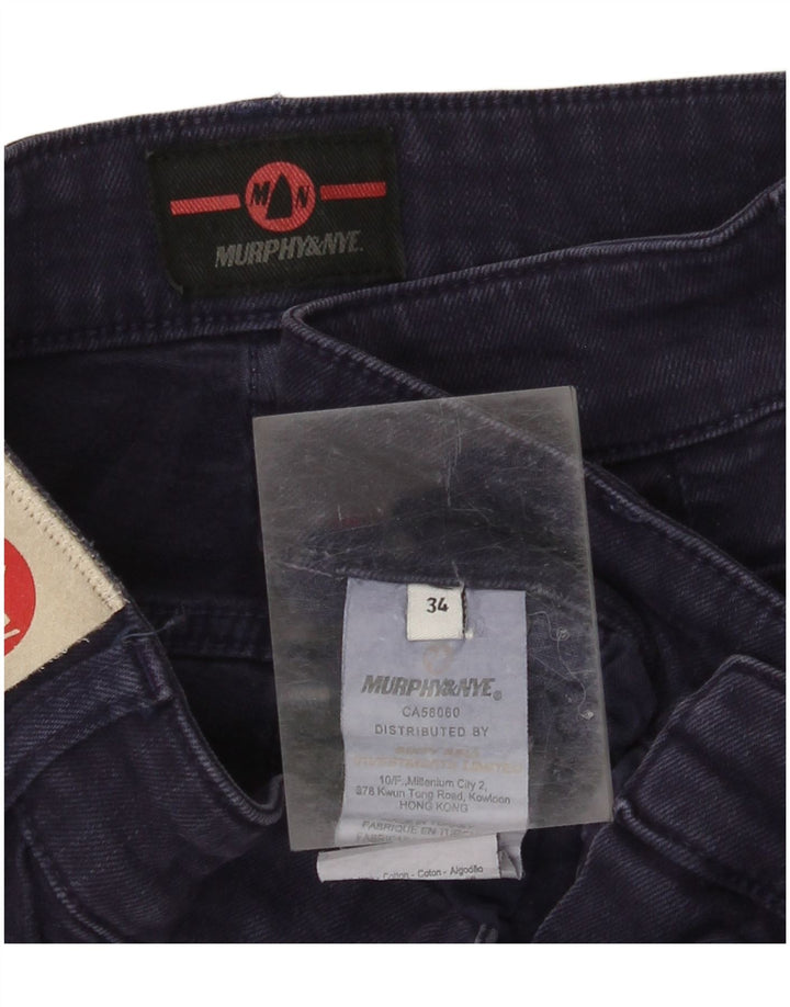 MURPHY & NYE Ανδρικό Slim Jeans W34 L34 Navy Blue Cotton