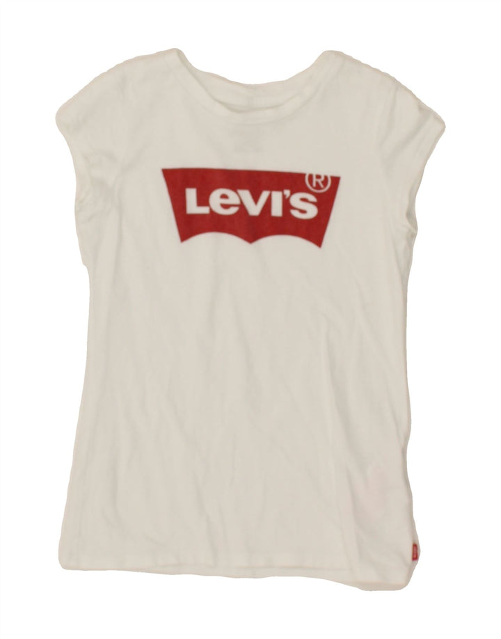 LEVI'S Boys Graphic T-Shirt Top 9-10 Years White Cotton Vintage Levi's and Second-Hand Levi's from Messina Hembry 