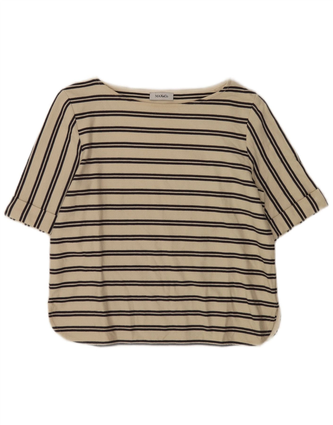 Max & Co. Γυναικεία μπλούζα τοπ UK 12 Medium Off White ριγέ