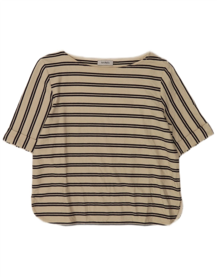 Max & Co. Γυναικεία μπλούζα τοπ UK 12 Medium Off White ριγέ