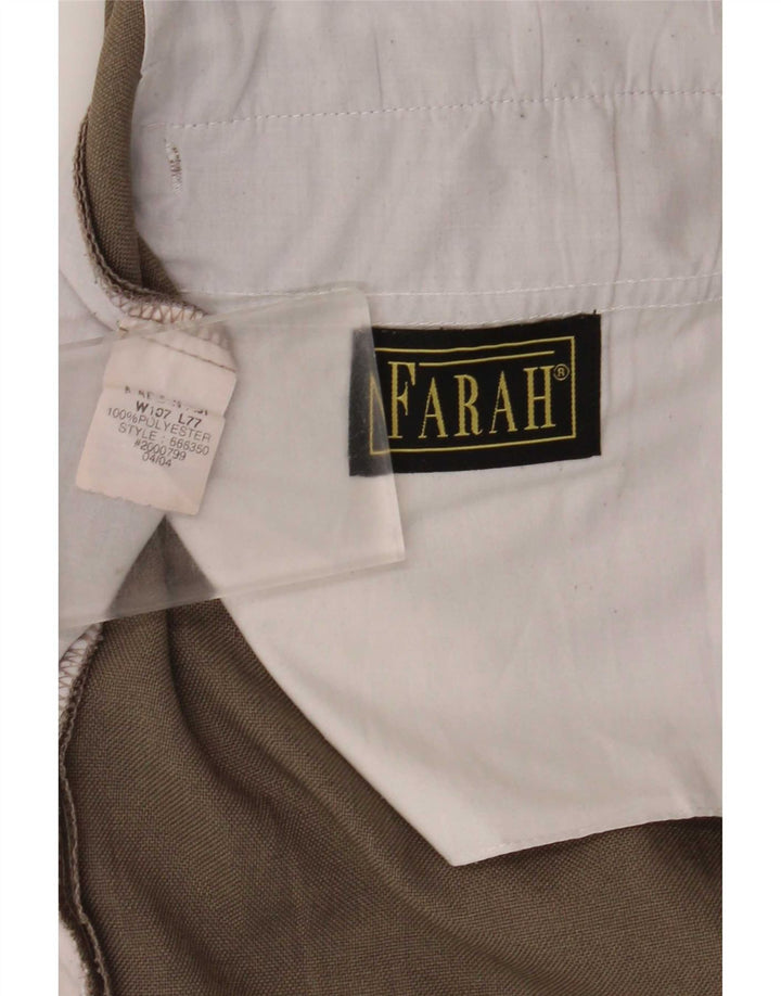 Farah Ανδρικό παντελόνι με καρφίτσα W42 L30 καφέ πολυεστέρας