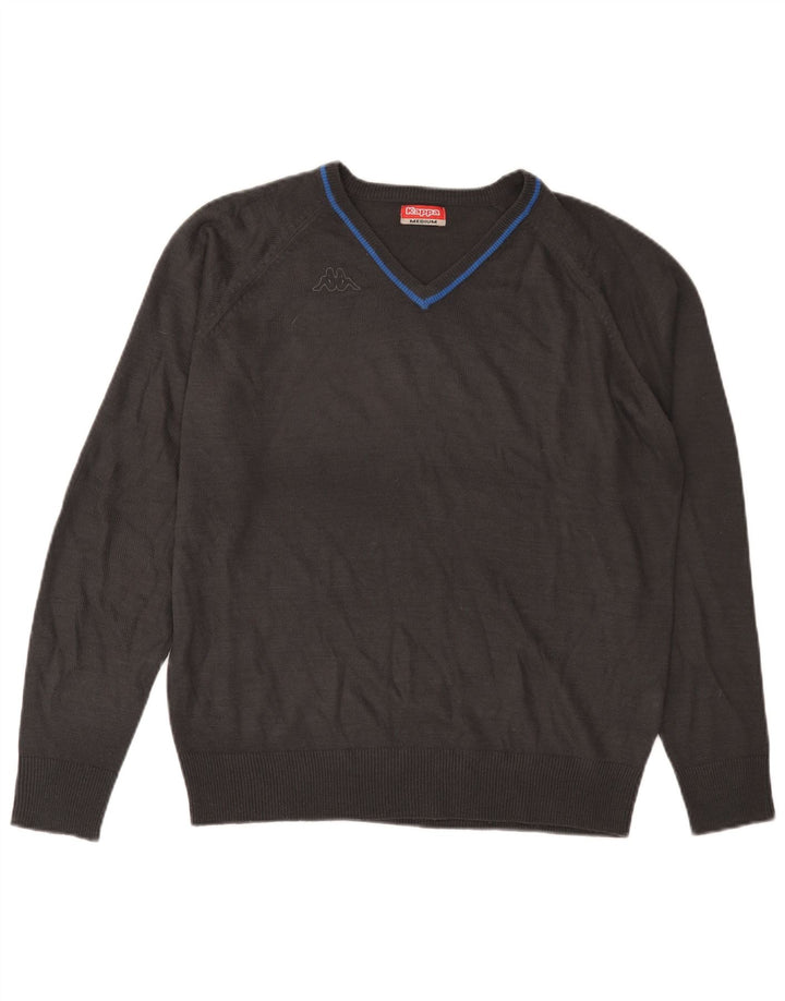 KAPPA Ανδρικό πουλόβερ με λαιμόκοψη σε μεσαίο γκρι ακρυλικό