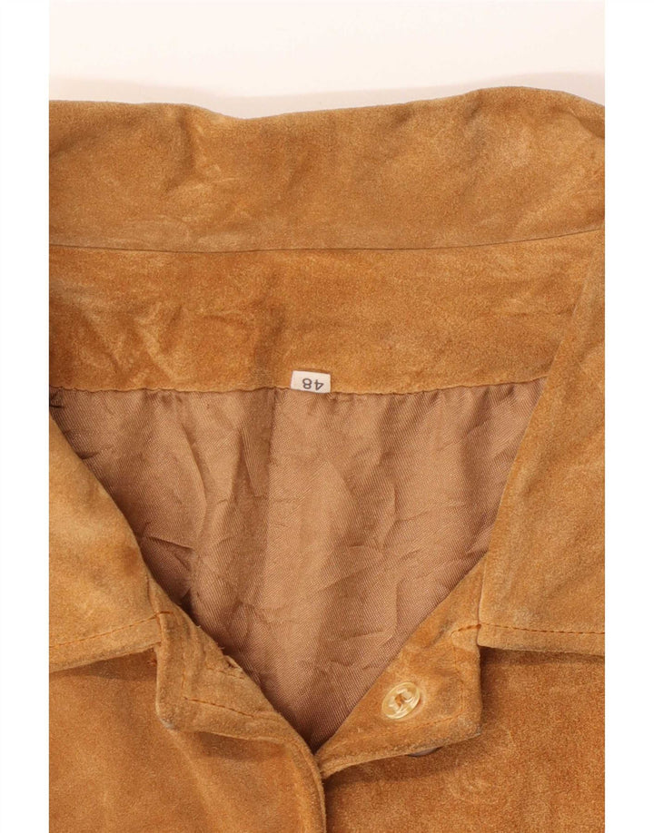 Vintage Γυναικείο Suede Jacket IT 48 XL Beige Leather