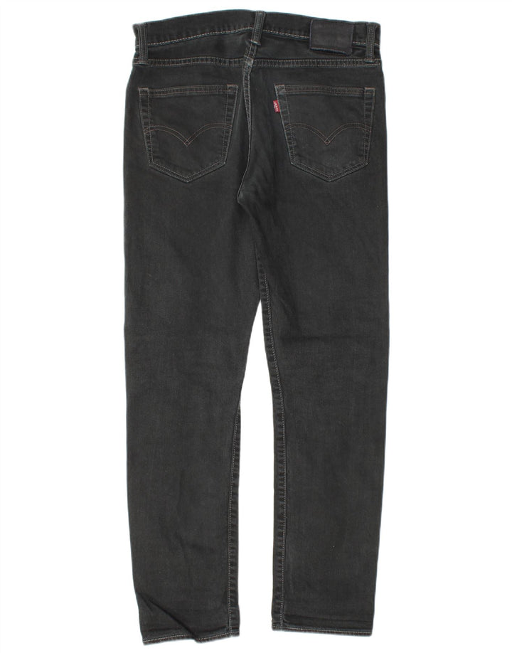 LEVI'S Ανδρικό τζιν 522 ίσιο W30 L28 μαύρο βαμβακερό