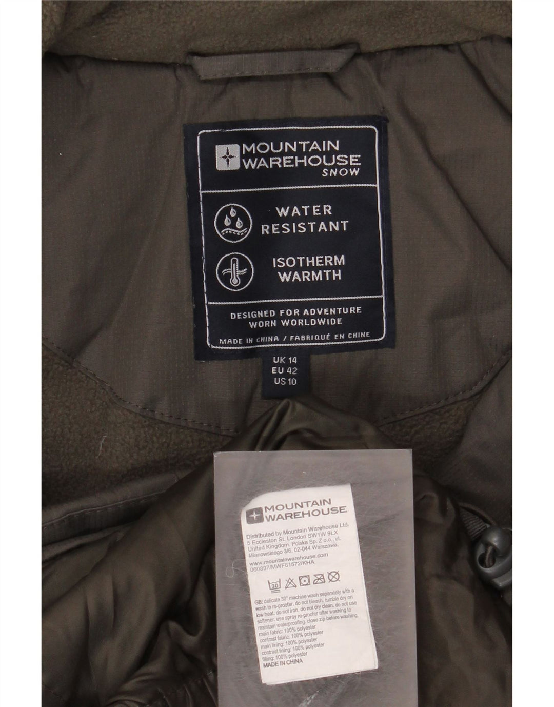 Mountain Warehouse Γυναικείο Αντιανεμικό Μπουφάν UK 14 Large Khaki Colourblock