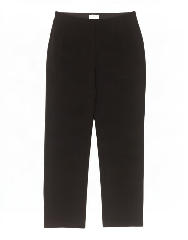 Marks & Spencer Γυναικείο ίσιο casual παντελόνι UK 14 Medium W30 L28 μαύρο