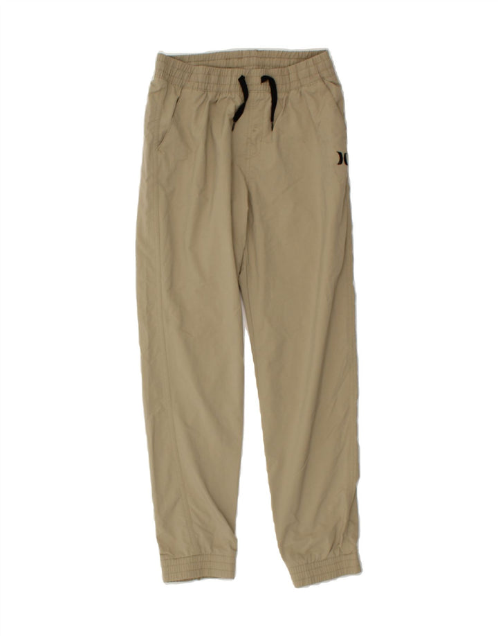 HURLEY Boys Tracksuit Trousers Joggers 12-13 Years Large Beige Polyester Vintage Hurley and Second-Hand Hurley from Messina Hembry 