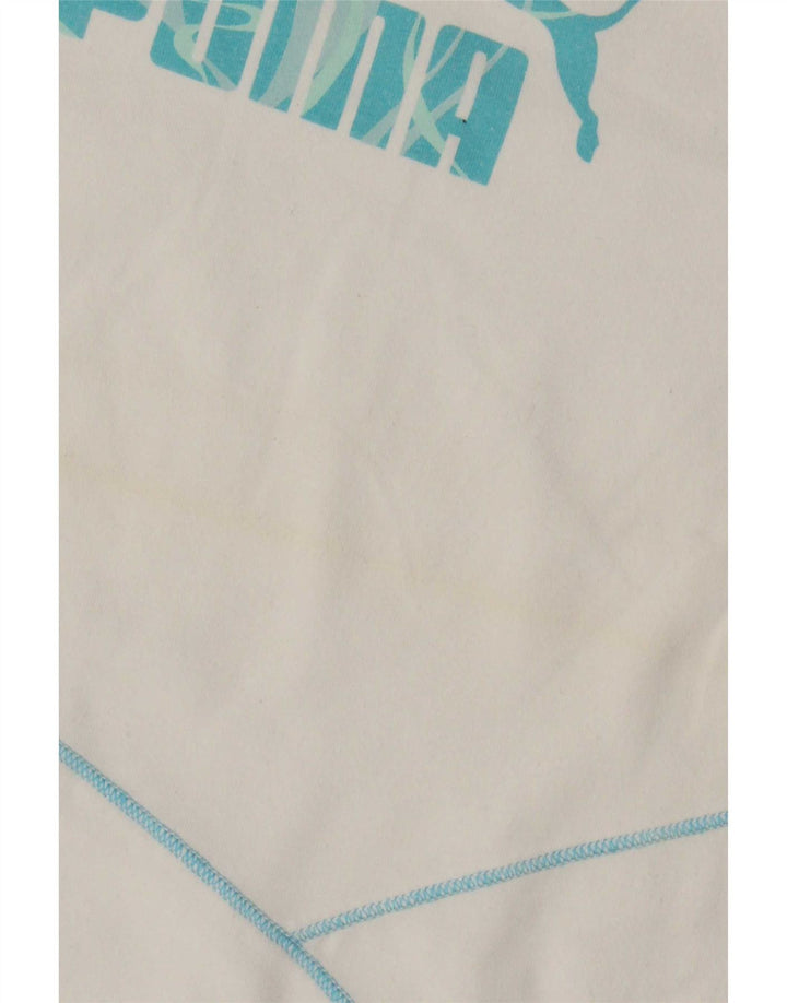 Γυναικείο γραφικό μπλουζάκι Puma Top UK 14 Large White