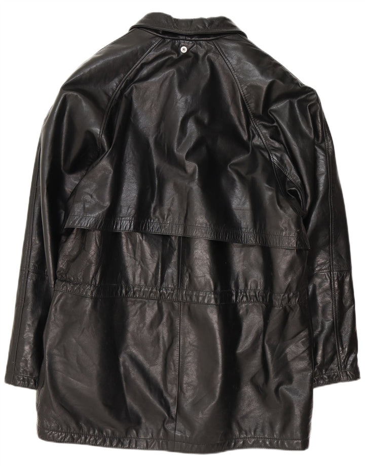 MORE & MORE Ανδρικό Δερμάτινο Παλτό UK 40 Large Black Leather