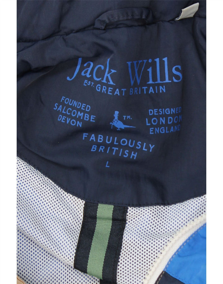 Jack Wills Ανδρικό μπουφάν βροχής με κουκούλα UK 40 Μεγάλο πολύχρωμο μπλοκ χρώματος