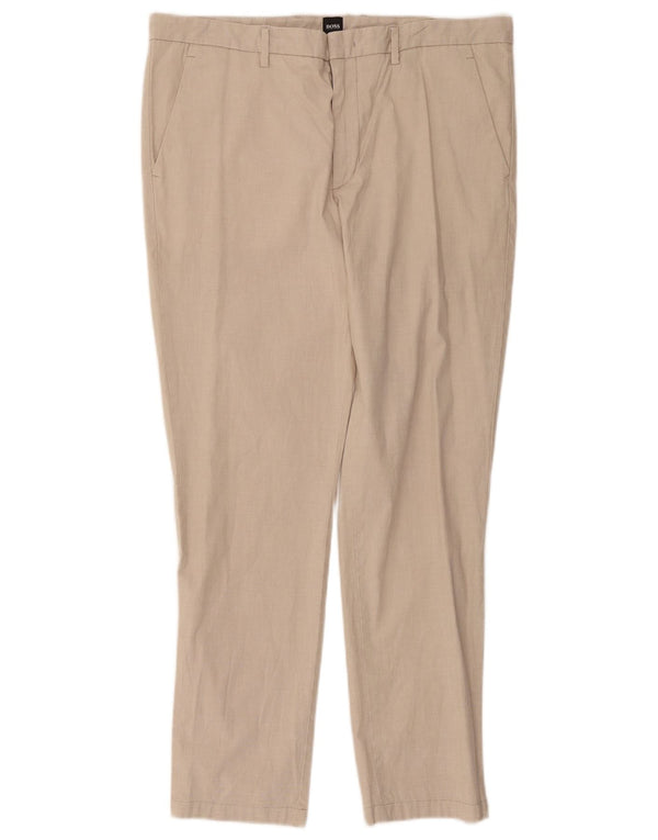 Ανδρικό παντελόνι Chino Hugo Boss Slim EU 50 Large W36 L28 Beige βαμβακερό