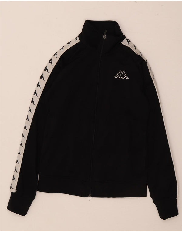 Γυναικεία αθλητική φόρμα γραφικών Kappa Top Jacket UK 10 Small Black Colourblock